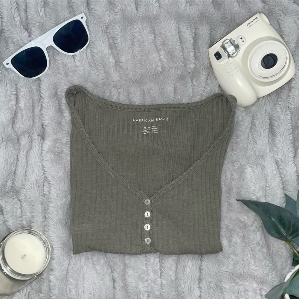Green Short Sleeve Top